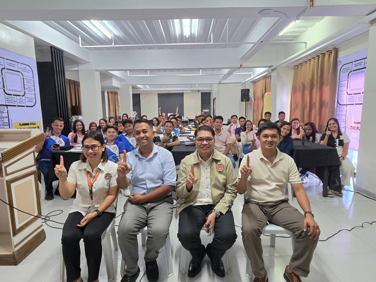 BICS training participants and resource personnel pose inside the training room at Hotel Guillermo in Pagadian City.