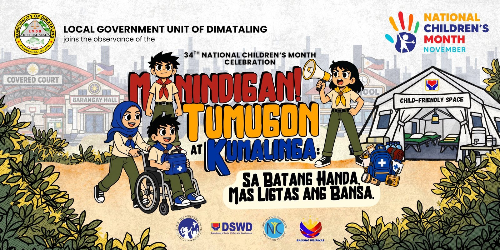 National Children’s Month campaign poster published by MSWDO Dimataling.