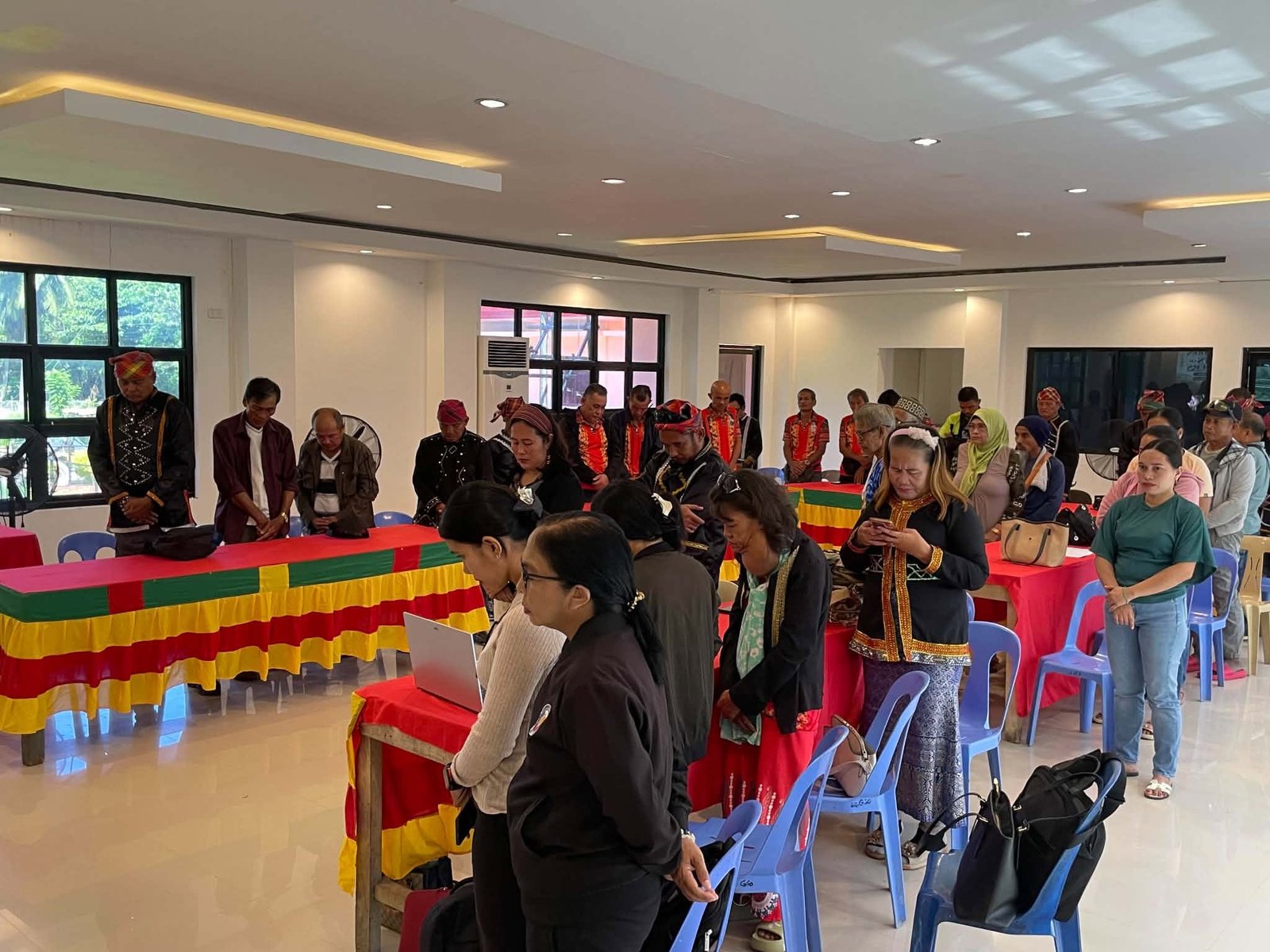 Participants gather inside the GAD Building for the IP elders’ rights orientation.